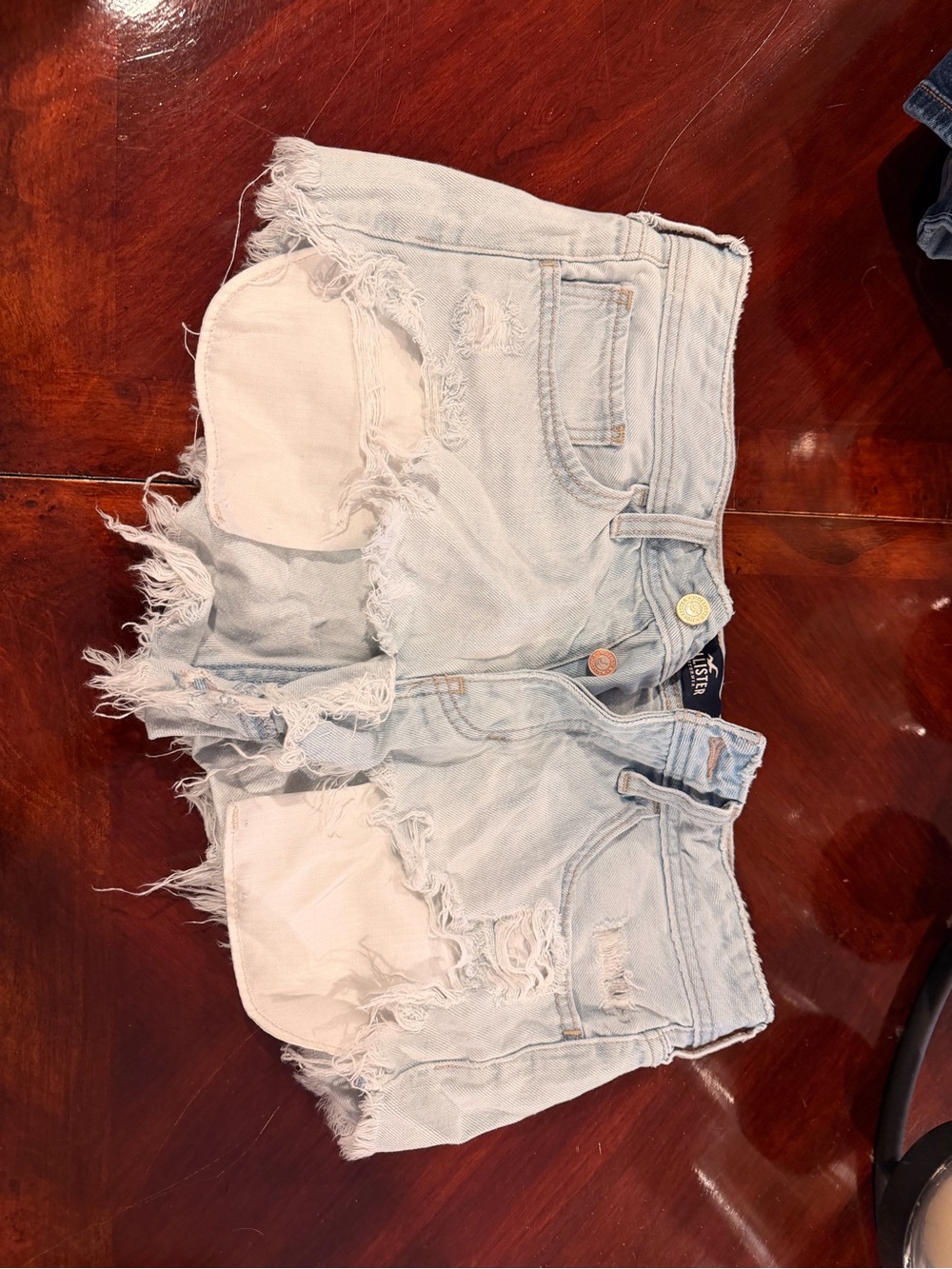American Eagle Outfitters Light Wash Distressed Denim Shorts